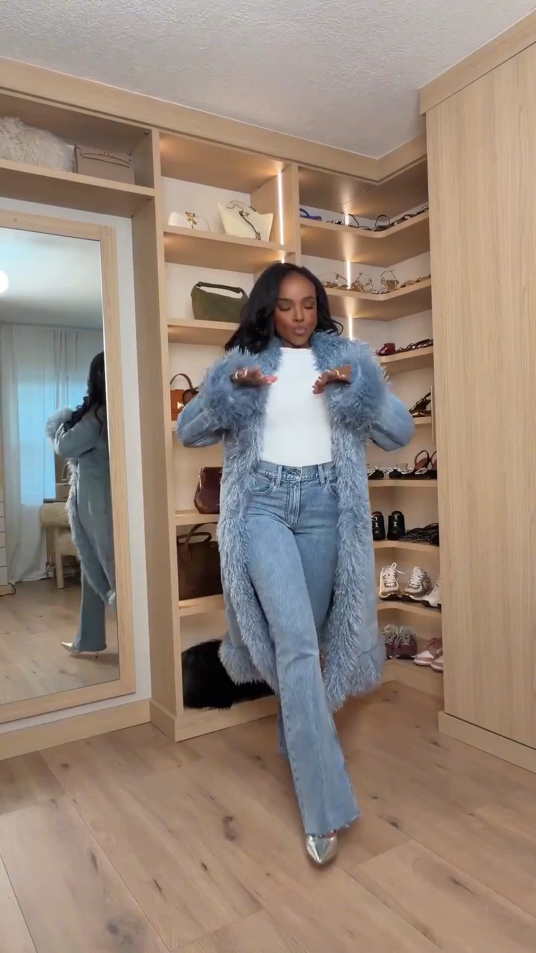 Chic winter styling roundup — from statement capes to textured coats, dressy denim, and bold evening dresses, this collection of looks gives you polished outfit ideas for every holiday moment. Each look is designed to feel elevated, flattering, and easy to recreate with pieces that mix drama and everyday wear. Perfect for holiday parties, winter dinners, festive nights out, and seasonal events.

📏 Sizing: Tops (S), Bottoms (4 Long), Dresses (S), Outerwear (S), Heels (TTS)  
Height 5'4" · 138 lbs · 34D · 27" waist · 40" hips  

Shop instantly on the app.

This roundup includes winter layers, elevated basics, holiday dress ideas, statement outerwear, chic denim outfits, and effortless seasonal styling inspiration.

Follow me on Instagram and YouTube @kirasfashionfinds#LTKCyberWeek

