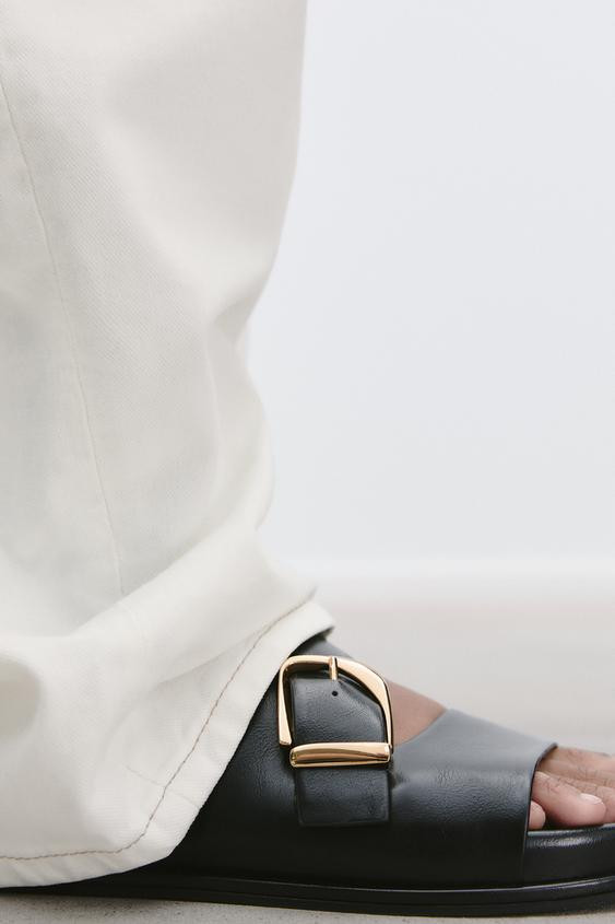 BUCKLE FLAT SANDALS | Zara US
