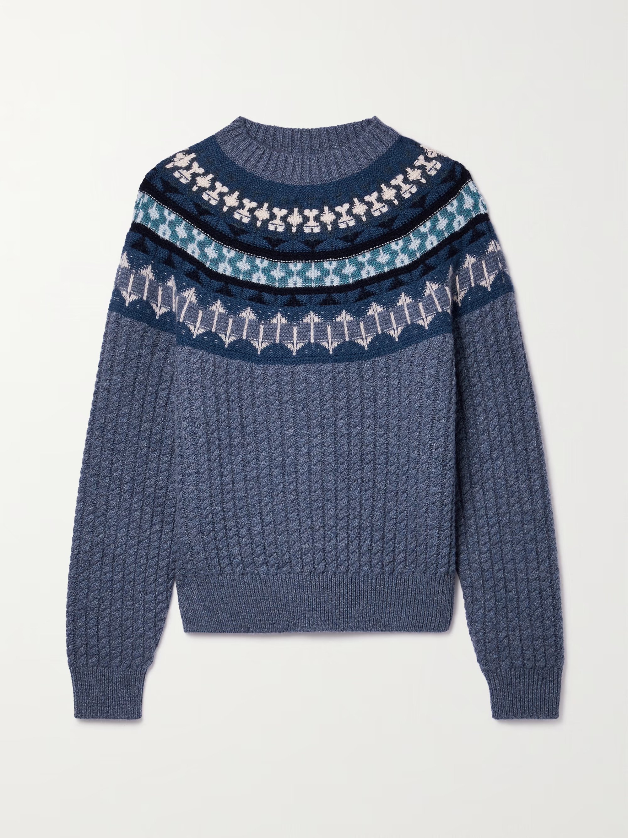 Noel Fair Isle cable-knit cashmere sweater | NET-A-PORTER (US)