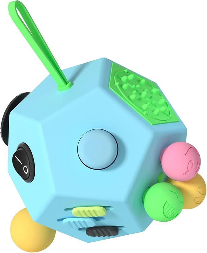 Fidget Dodecagon Cube-Easter Basket Stuffers 12 Sided Fidget Toy Cube for Kids and Adults 12 Side... | Amazon (US)