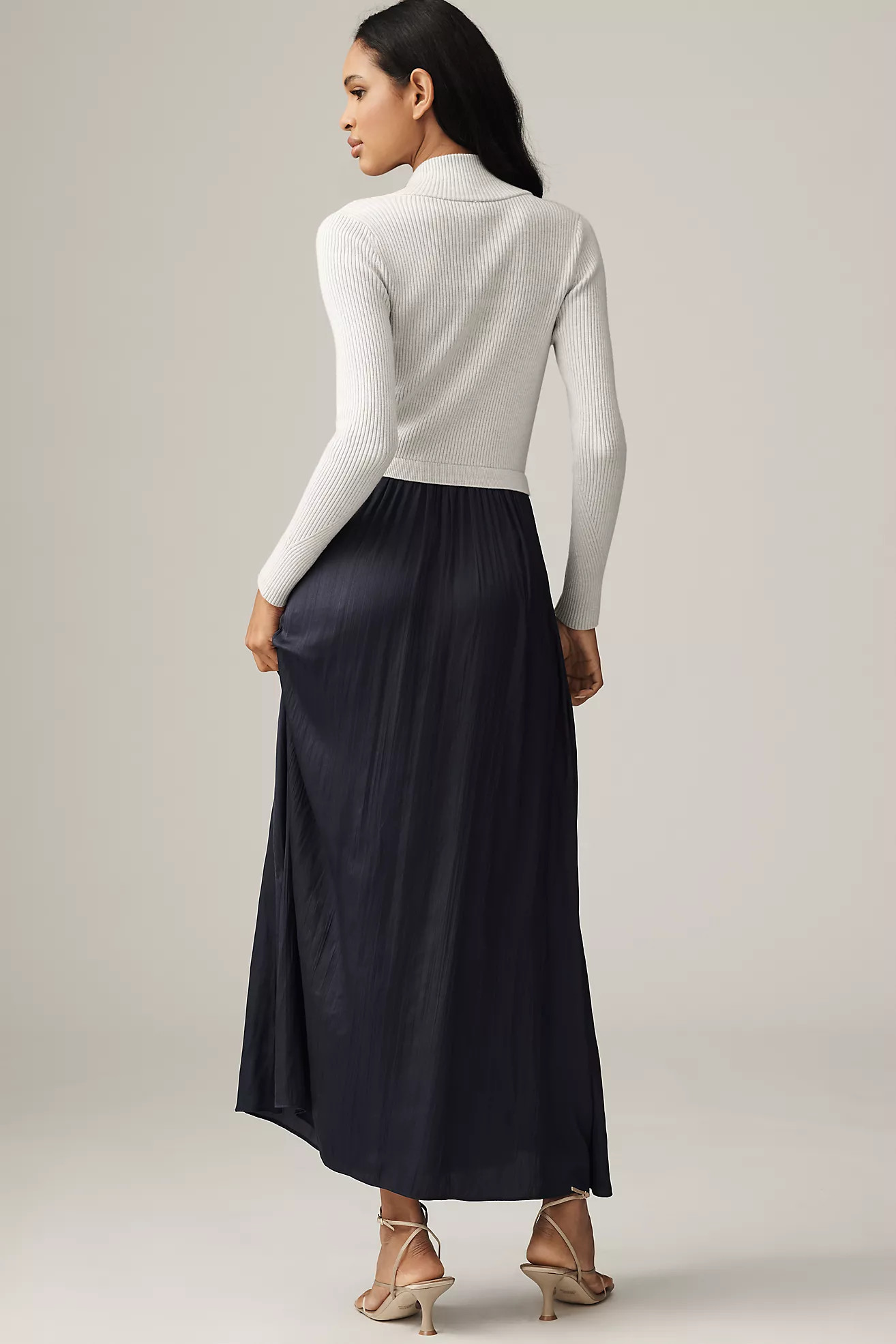 The Thea Long-Sleeve Half-Zip Maxi Dress | Anthropologie (US)