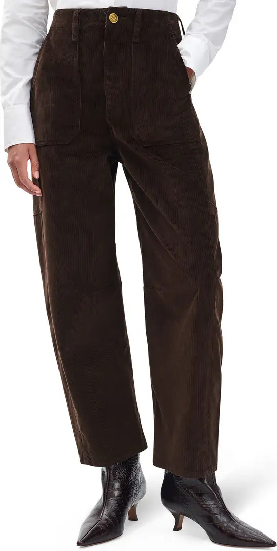 rag & bone Charlie Super High Waist Crop Barrel Corduroy Jeans | Nordstrom | Nordstrom