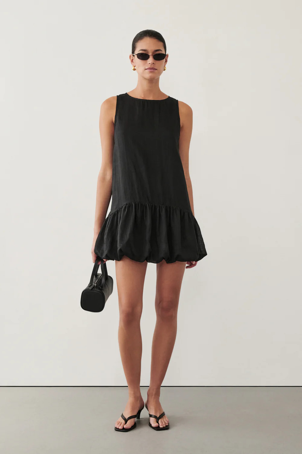 ARLO BLACK RAMIE BUBBLE MINI DRESS | DISSH
