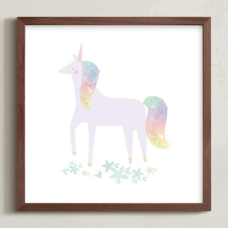 "Unicorn Magic" - Open Edition Children's Art Print by Lori Wemple. | Minted