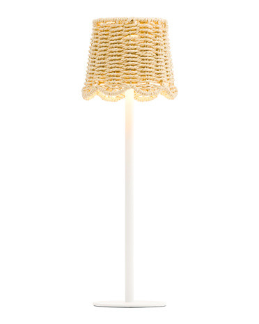 Scalloped Rattan And Metal Led Touch Lamp | TJ Maxx