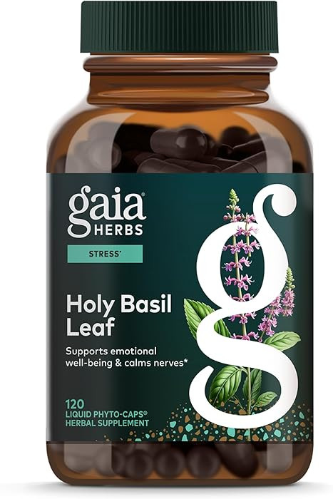 Gaia Herbs Holy Basil Leaf - Traditionally Used to Support Stress Response - Adaptogenic Ayurvedi... | Amazon (US)