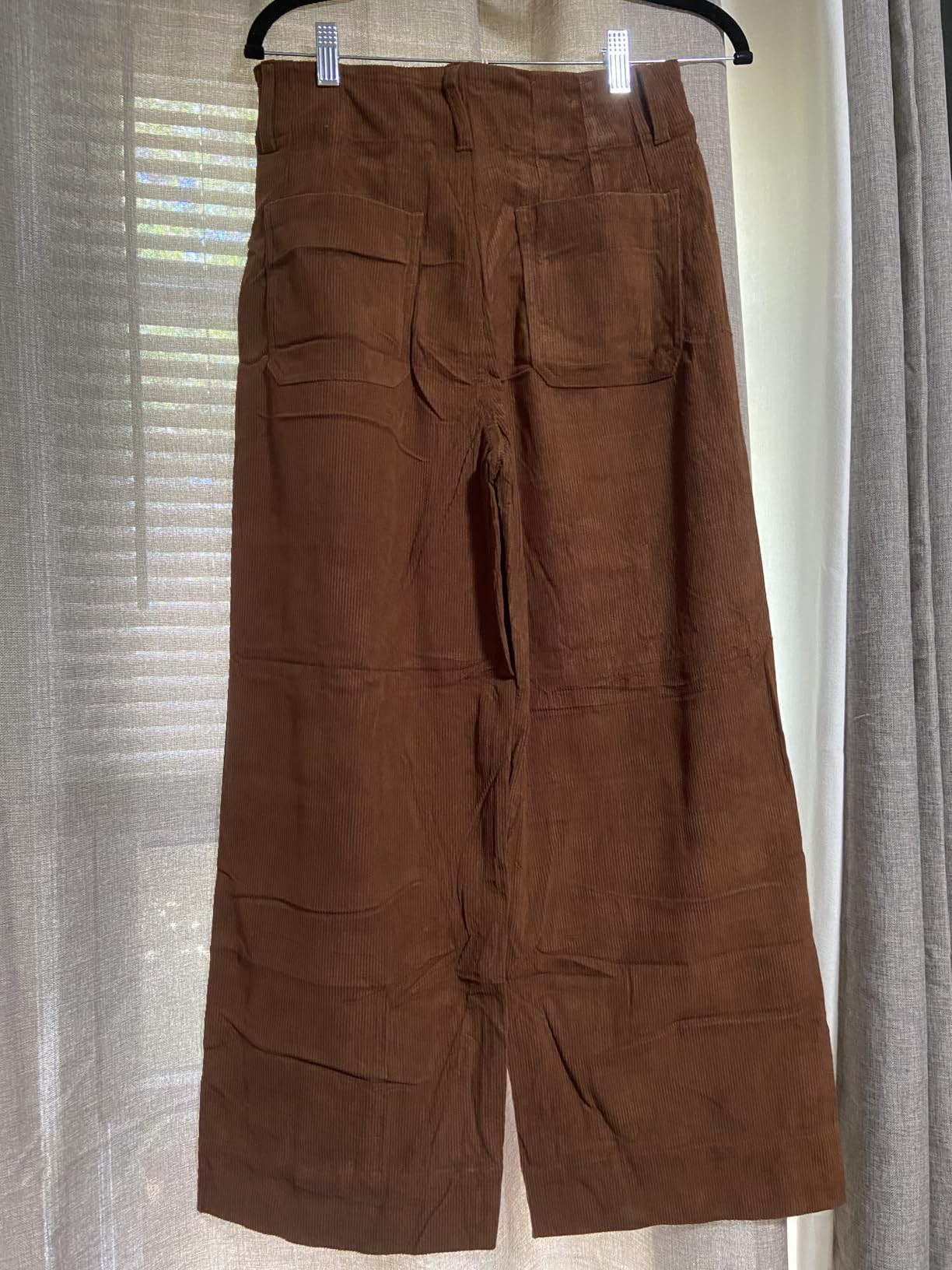 miduo Womens Casual Button Zipper High Waisted Straight Leg Wide Leg Corduroy Pants with Pockets ... | Amazon (US)