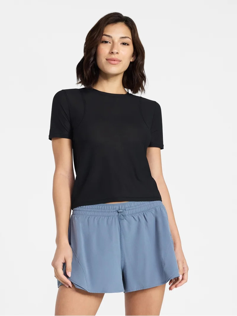 Avia Women's Mesh Tee with Short Sleeves, Sizes XS-XXXL | Walmart (US)