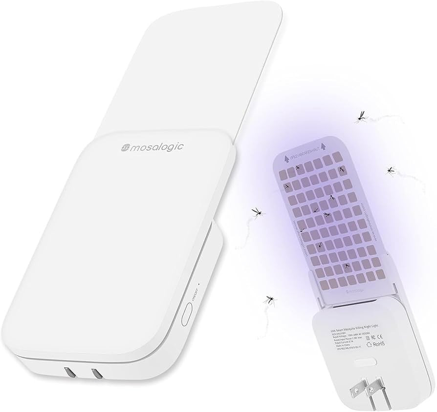 Mosalogic Flying Insect Trap Plug-in Mosquito Killer Indoor Gnat Moth Catcher Fly Tapper with Nig... | Amazon (US)