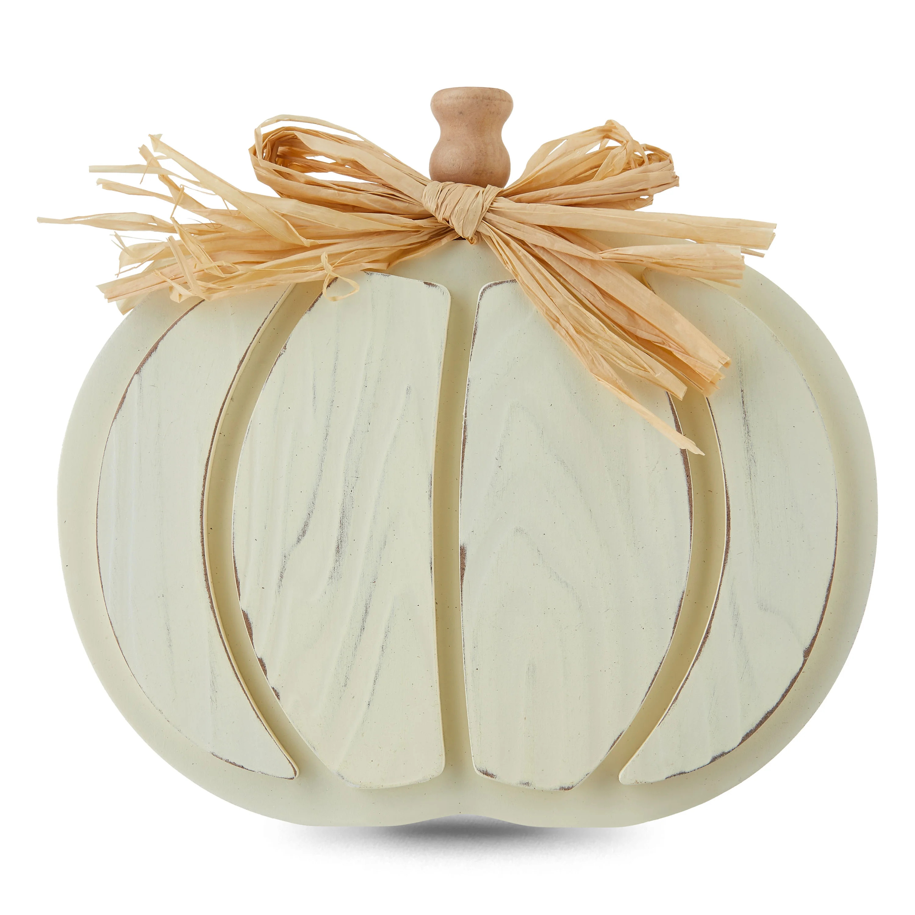 7 in Harvest Pumpkin Tabletop Decoration, White, Way to Celebrate | Walmart (US)