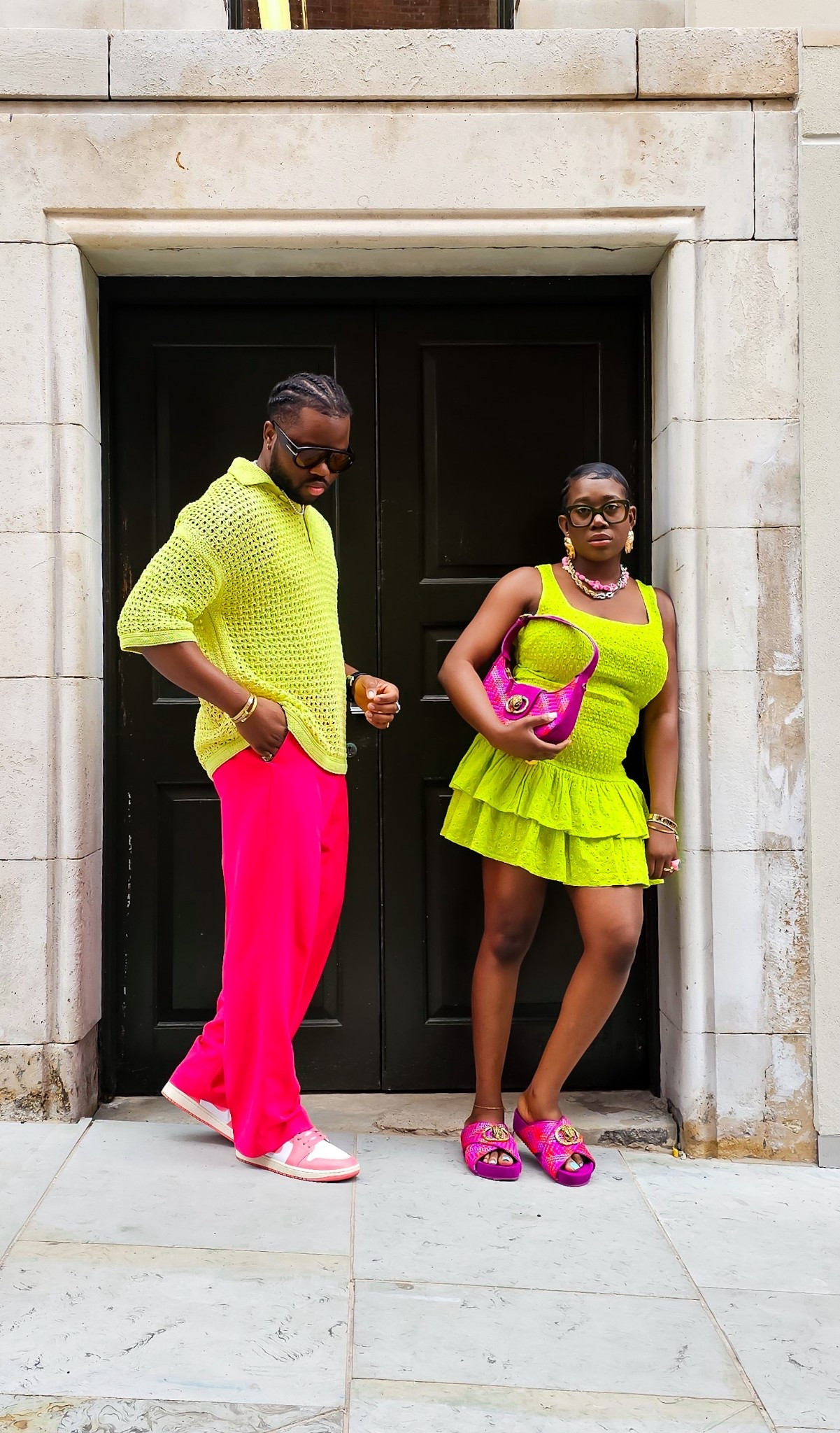 Colourful outfit, dopamine dressing, matching outfit, matching couple, holiday outfits, summer outfits, men’s fashion, pink trousers, flared trousers, holiday shirt, resort shirt, navy sandals, white ribbed vest, wide leg trousers, rainbow bag, belt bag, bum bag, white sunglasses, black sunglasses, H&M, ASOS, Prada, Hermes, Vestiaire collective, Ssense, Kurt Geiger

#LTKSeasonal #LTKeurope #LTKstyletip 