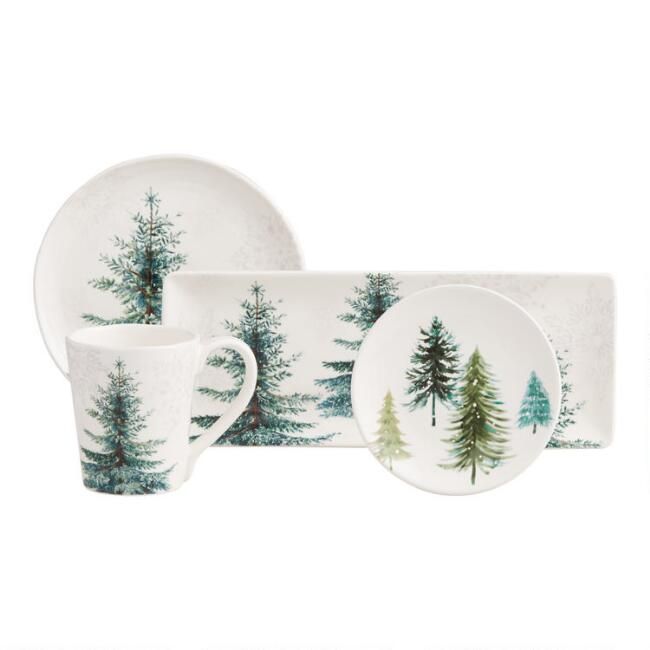 Pier Place Snowy Spruce Dinnerware Collection | World Market