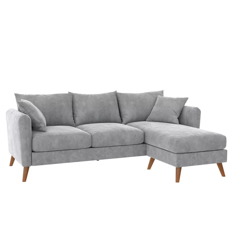 Magnolia 83.5" Wide Velvet Reversible Sofa & Chaise | Wayfair North America