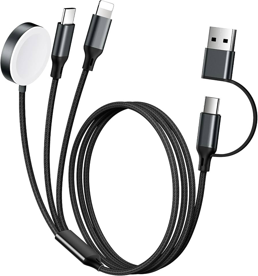 Temdan for Travel Vacation Essentials,3 in 2 USB C Cable for Apple Watch Charger/iPhone 17 Charge... | Amazon (US)
