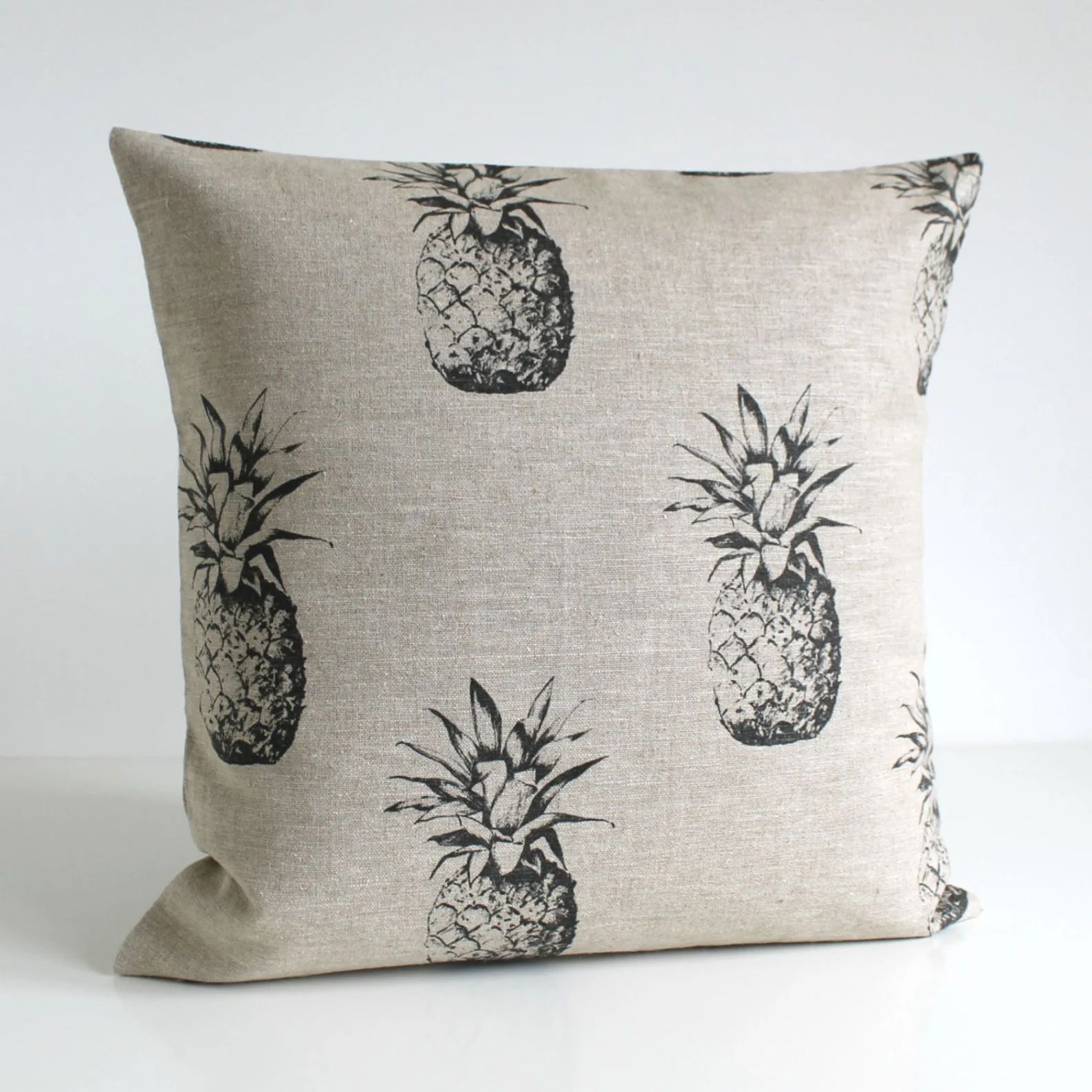 Pineapple pillow cover, 100% linen, Natural Pillow Cover, Pineapple Pillow, Pillow Sham, Cushion ... | Etsy (US)