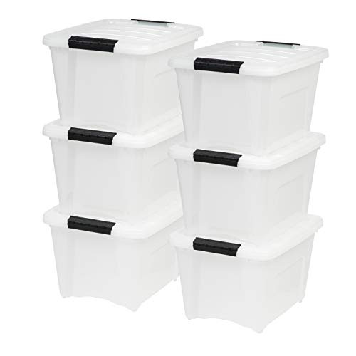 IRIS USA 19 Qt. Plastic Storage Bin Tote Organizing Container with Durable Lid and Secure Latching B | Amazon (US)