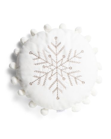 16x16 Textured Wool Snowflake Pillow | Marshalls