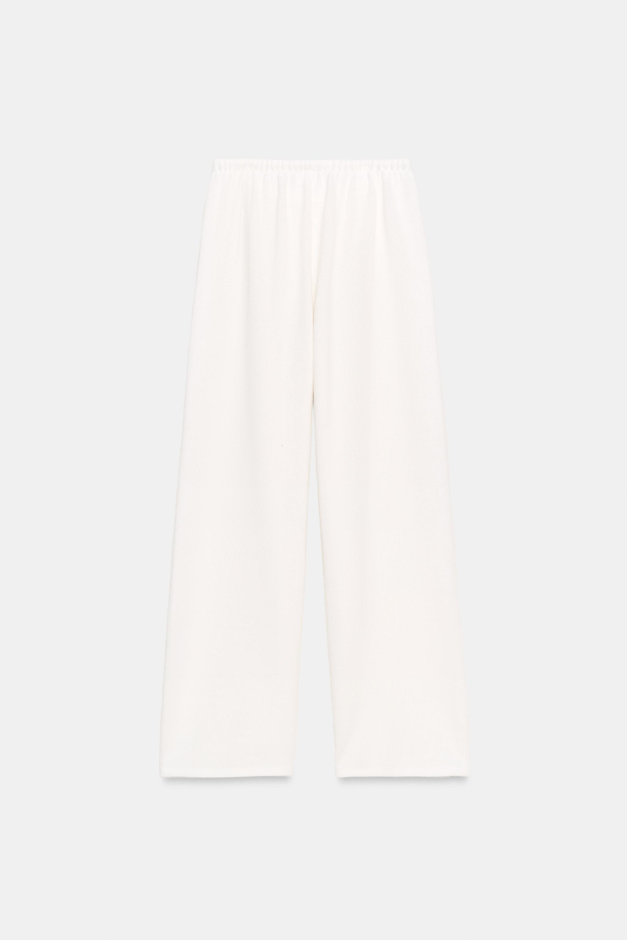 RUSTIC WIDE-LEG TROUSERS | Zara UK