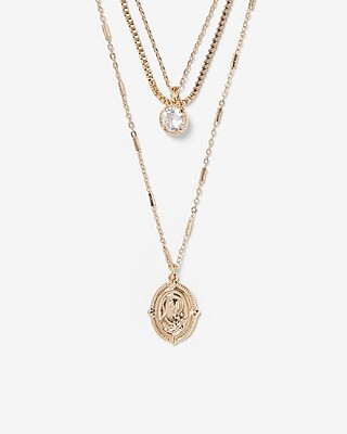 Nested Mary Charm Necklace | Express