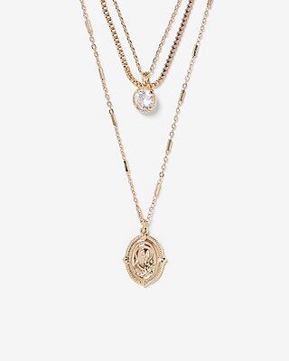Nested Mary Charm Necklace | Express