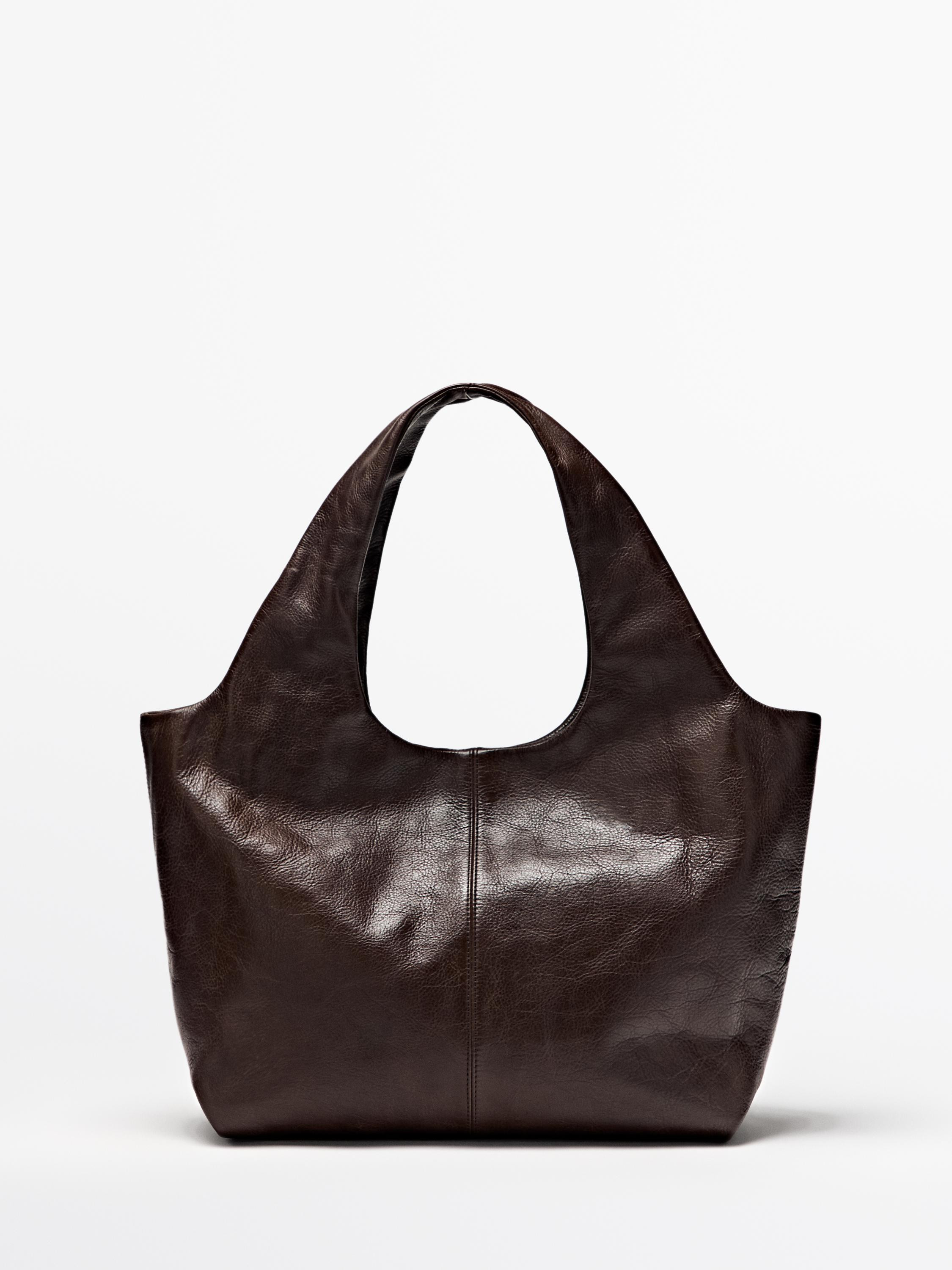 Medium nappa leather bag | Massimo Dutti US
