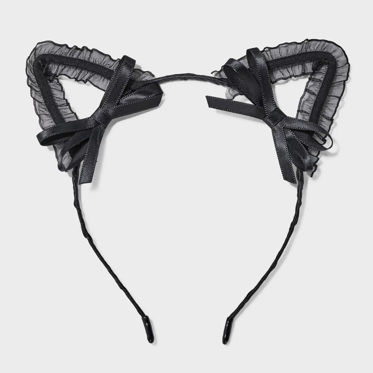 Halloween Cat Bow Ear Headband - Black | Target