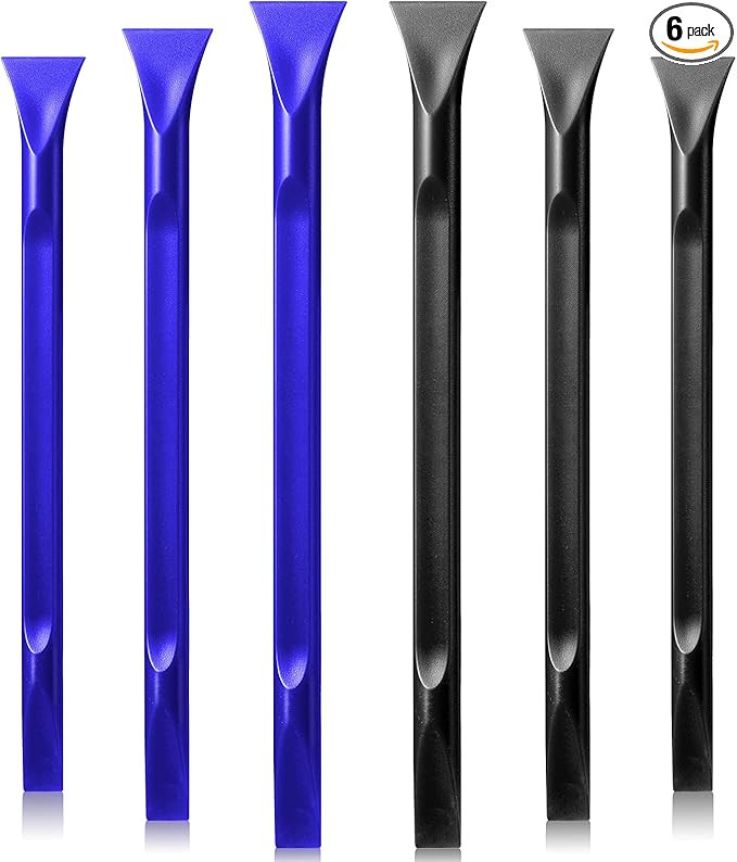 6 Pieces Non-Scratch Plastic Scraper Tool Carbon Fiber Plastic Scraper Multi-Purpose Cleaning Scr... | Amazon (US)
