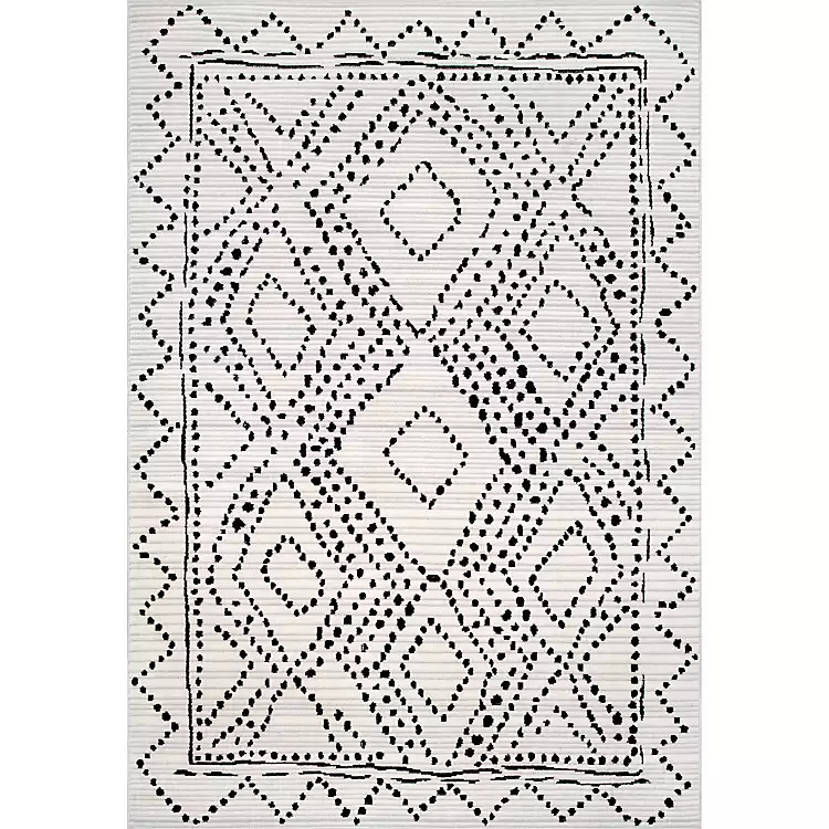 Gray Millie Dotted Trellis Area Rug, 9x12 | Kirkland's Home