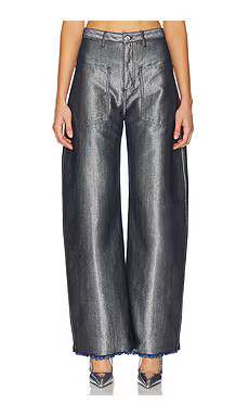 Marques ' Almeida Silver Denim Boyfriend Jeans in Silver from Revolve.com | Revolve Clothing (Global)