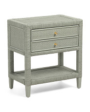 24x14x26 Rattan 2 Drawer Accent Table | TJ Maxx