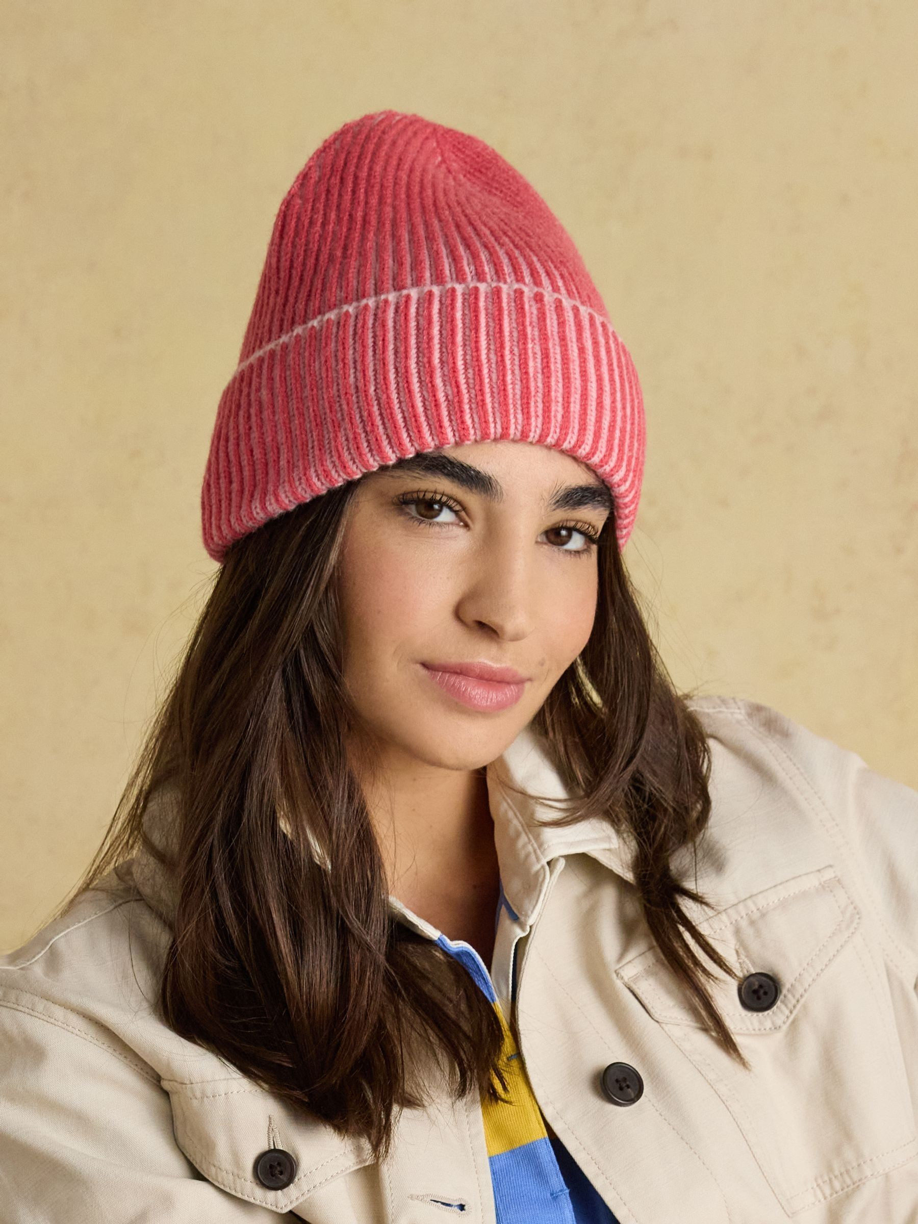 Wren Pink Beanie Hat | Joules | Joules