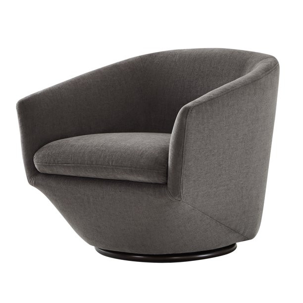 CHITA Swivel Accent Chair Barrel Chair, Fabric in Dark Gray - Walmart.com | Walmart (US)