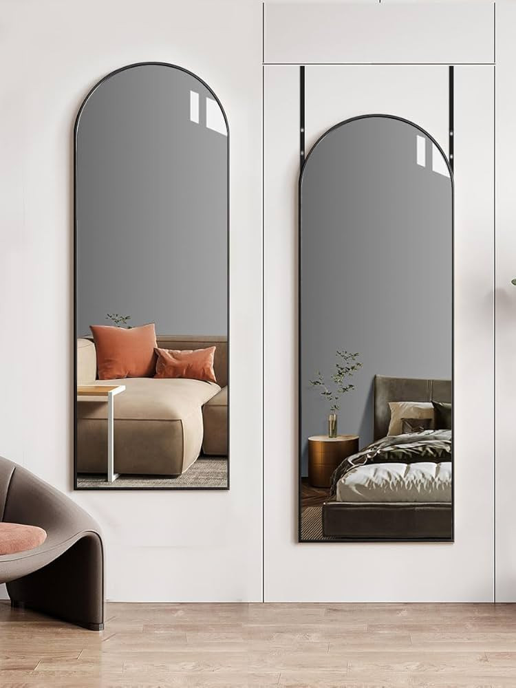 Arch Mirror Full Length,Door Mirror,Full Length Mirror Over The Door, 16'' x 50'' Hanging Mirror,... | Amazon (US)