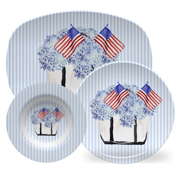Luxury Patriotic Tote Heatsafe™ Dinnerware  Oven Safe | Etsy | Etsy (US)