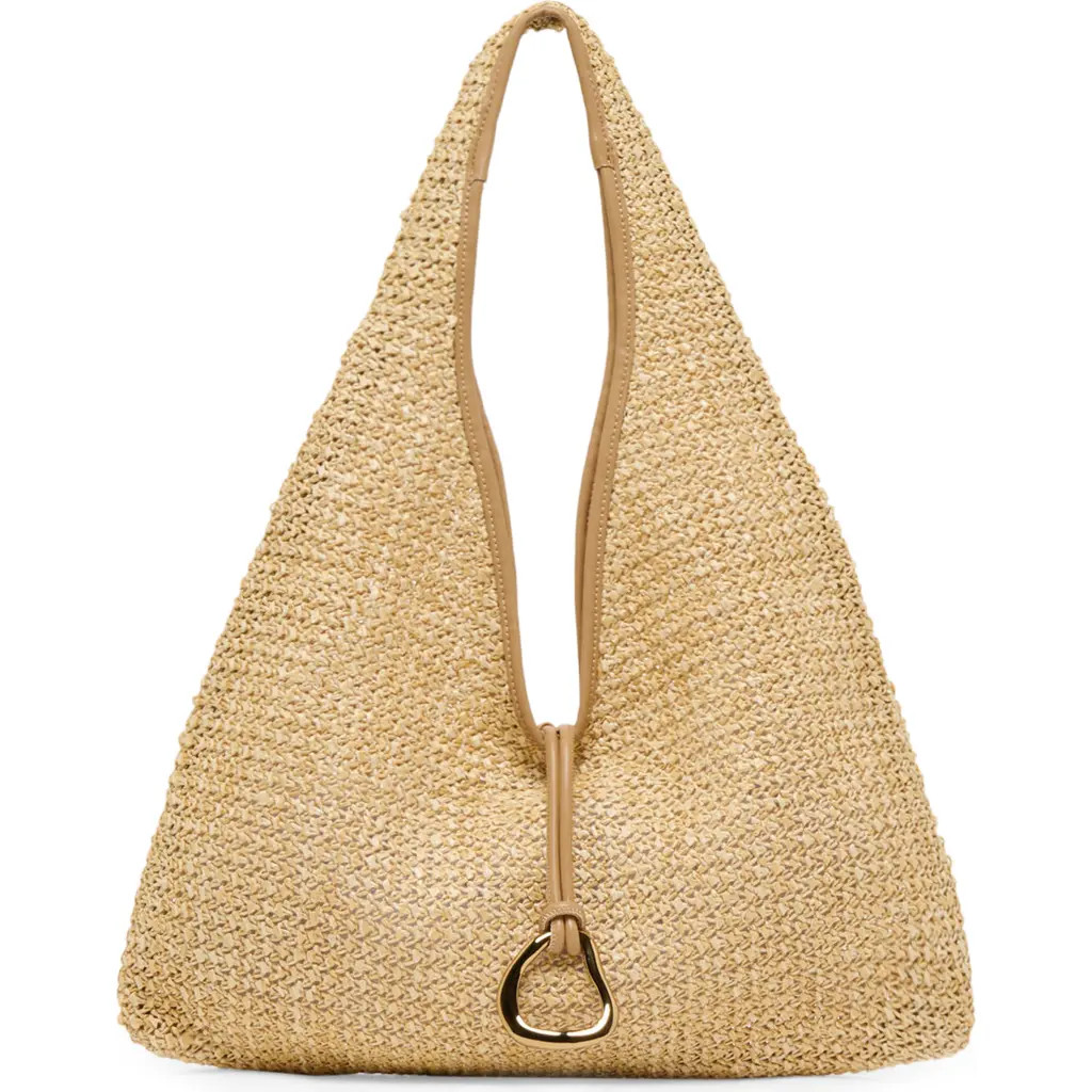 Dolce Vita Missie Raffia Shoulder Bag in Natural at Nordstrom | Nordstrom