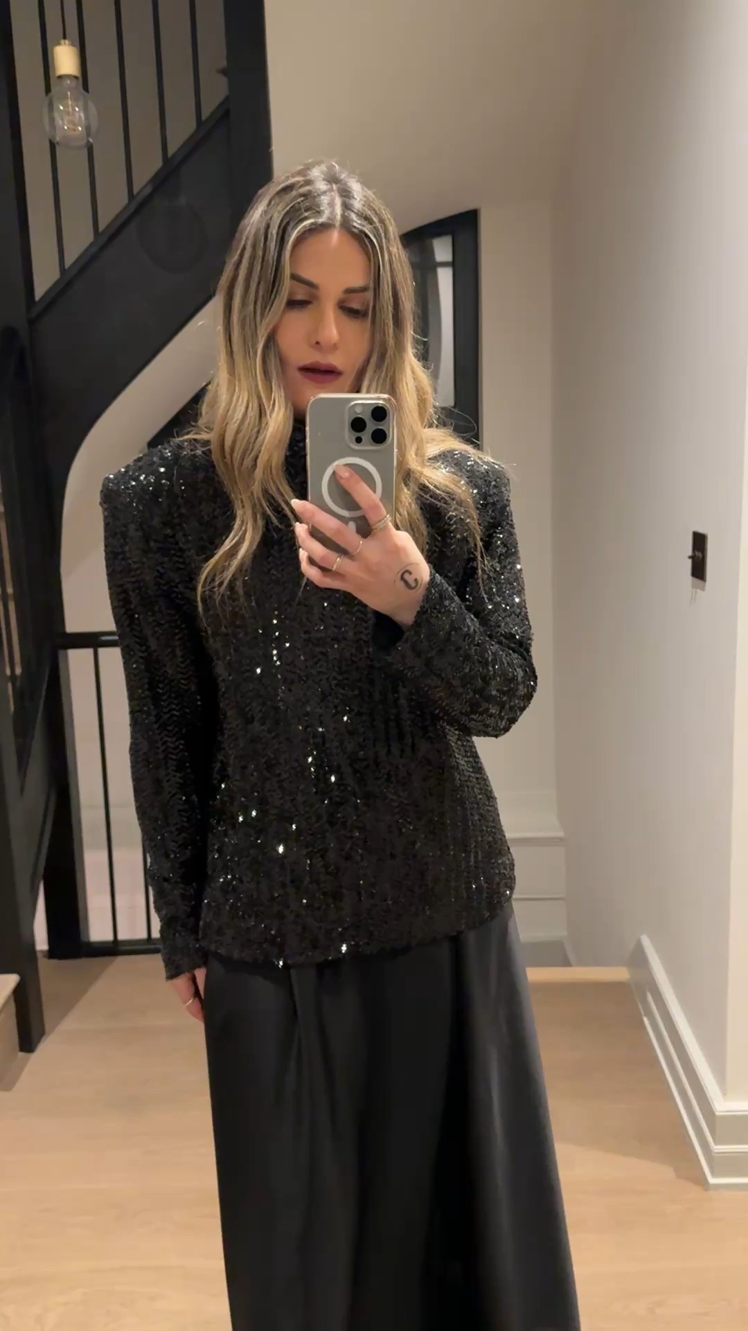 I bought all these pieces a year or two ago! Just found my exact top on sale (I’m wearing size small/uk8) skirt is old Arket but sharing very similar one. Boots are Paris Texas croc texture but old, new season has the same exact shape but in solid leather. I am also linking 2 other ones that got similar shape and texture!