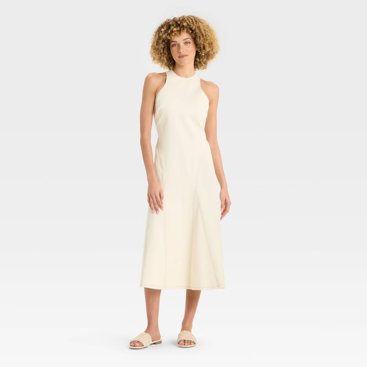 Women's Racerback Denim Midi A-Line Dress - Future Collective | Target