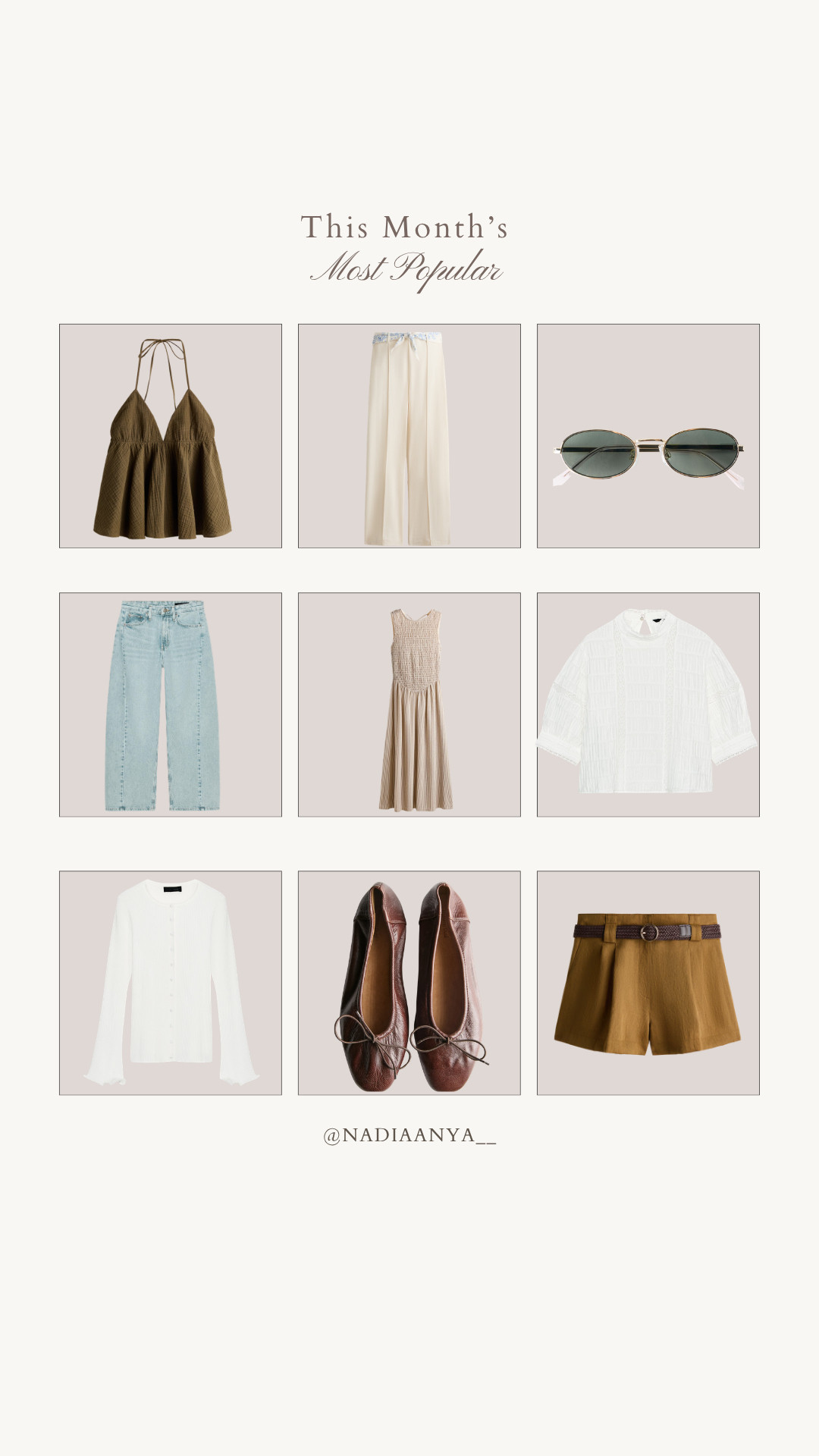 This months most popular

H&M | Zara | OOTD 

 #LTKuk #LTKsummer #LTKjeans
