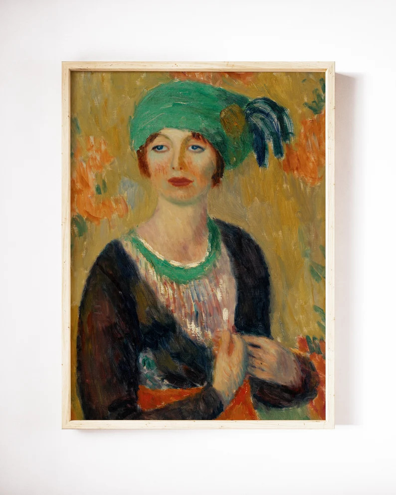 Vintage Painting Of Woman, Printable Wall Art, Vintage Painting Portrait, Digital Download, Vinta... | Etsy (CAD)