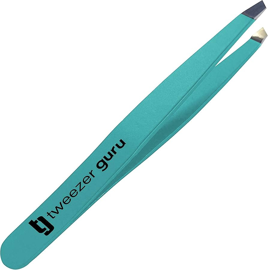 Tweezer Guru Tweezers for Women - Slant Pointed Precision Tweezers for Eyebrows & Ingrown Hair Re... | Amazon (US)