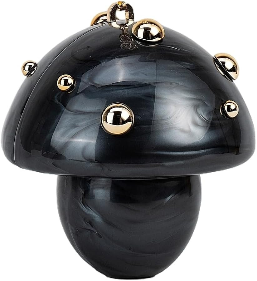 Women Acrylic Mushroom Clutch Bag Pearlescent Crossbody Bag Evening Bag With Removable Chain Stra... | Amazon (US)