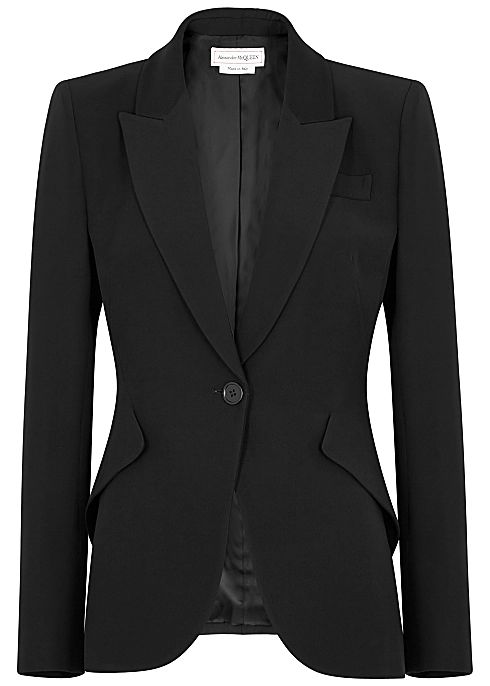 Black crepe blazer | Harvey Nichols (Global)