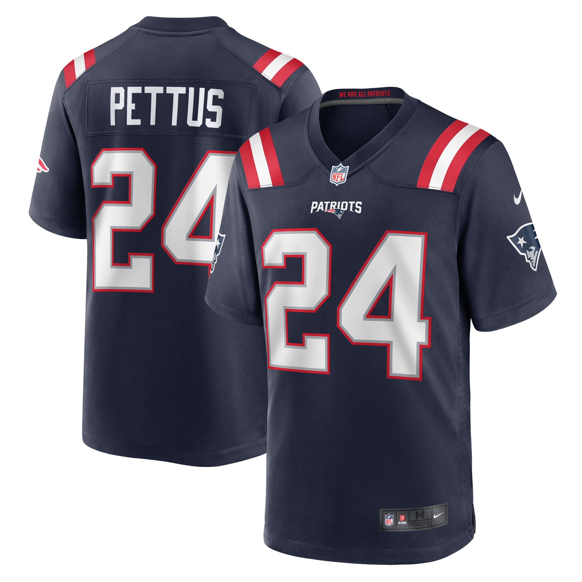 Men's Nike Dell Pettus Navy New England Patriots Game Jersey | Fanatics