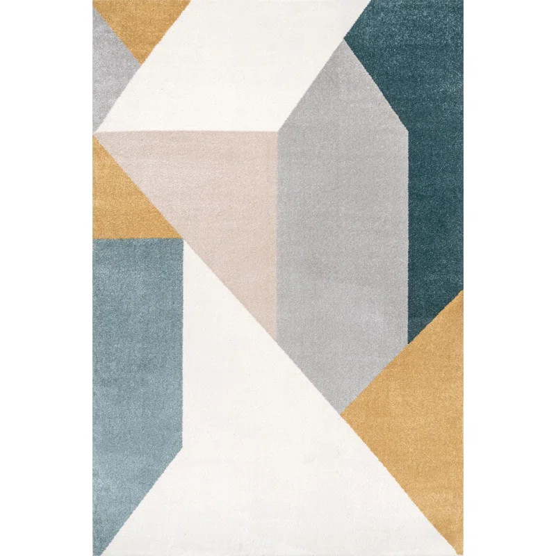Scipio Geometric Light Gray Area Rug | Wayfair North America