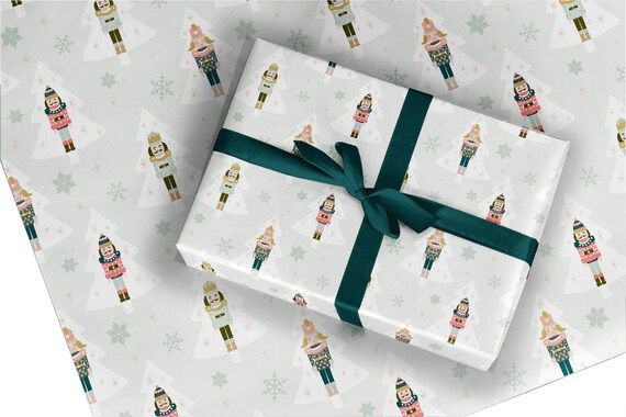 Christmas nutcracker wrapping paper, gift wrap, Christmas gift wrap, Christmas wrapping paper | Etsy (US)