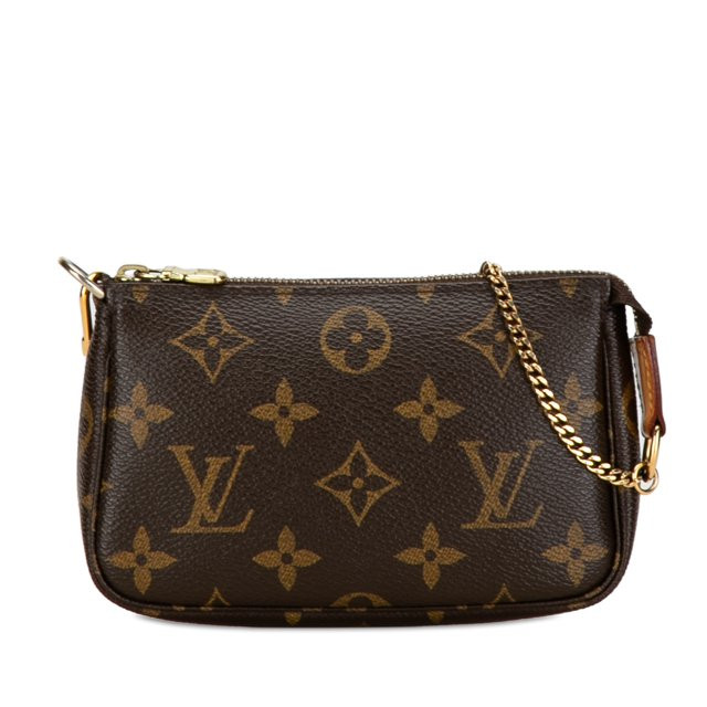 Pre-Owned Authenticated Louis Vuitton Monogram Mini Pochette Accessoires Canvas Brown Handbag Top... | Walmart (US)