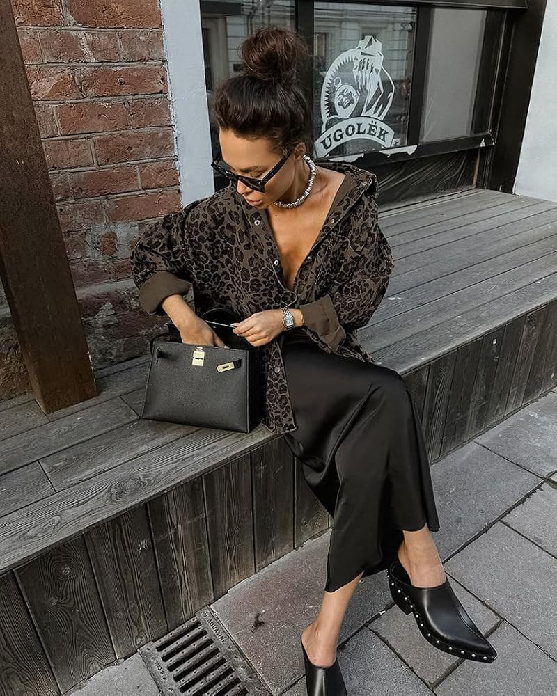 utcoco Womens Fashion Leopard Print Casual Jackets Button Down Shacket Outerwear Fall Outfits for... | Amazon (US)