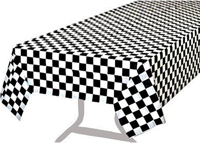 Pcs of 2 Premium Plastic Checkered Flag Tablecloths Picnic Table Covers, Tablecovers Party Favor ... | Amazon (US)