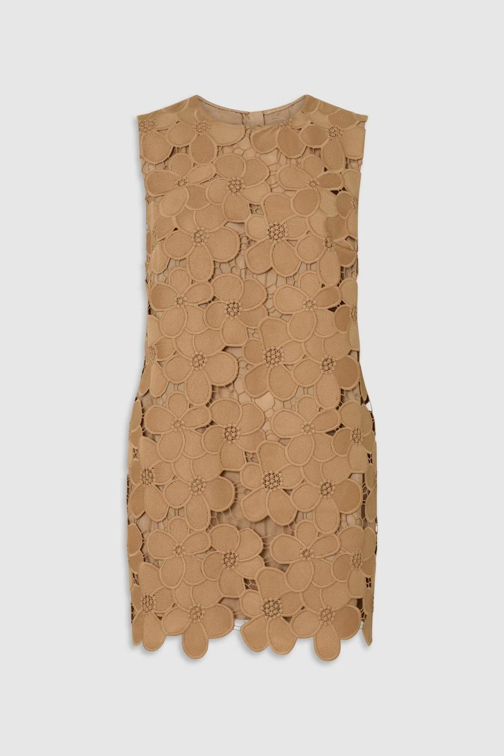 Poppy Lace Mini Dress Camel | Oroton
