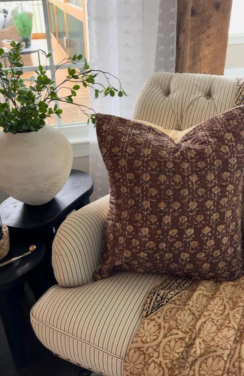 Floral Print Kantha Quilt 2 Standard Size Pillow Cover 20x26 Inches Free for All Size Quilt Twin ... | Etsy (US)